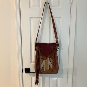 Santa Fe Scout Collection Navajo Blanket and Leather Handmade Southwest Style